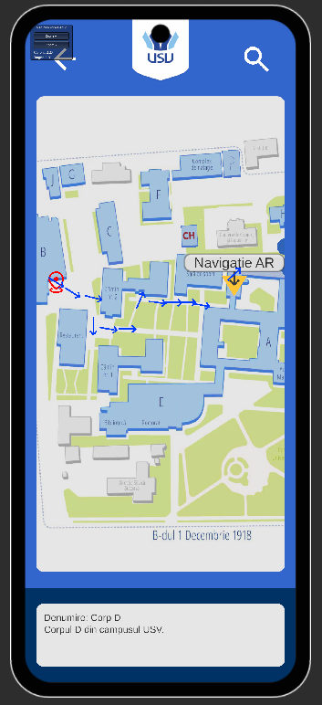 Harta interactivă din Campus USV